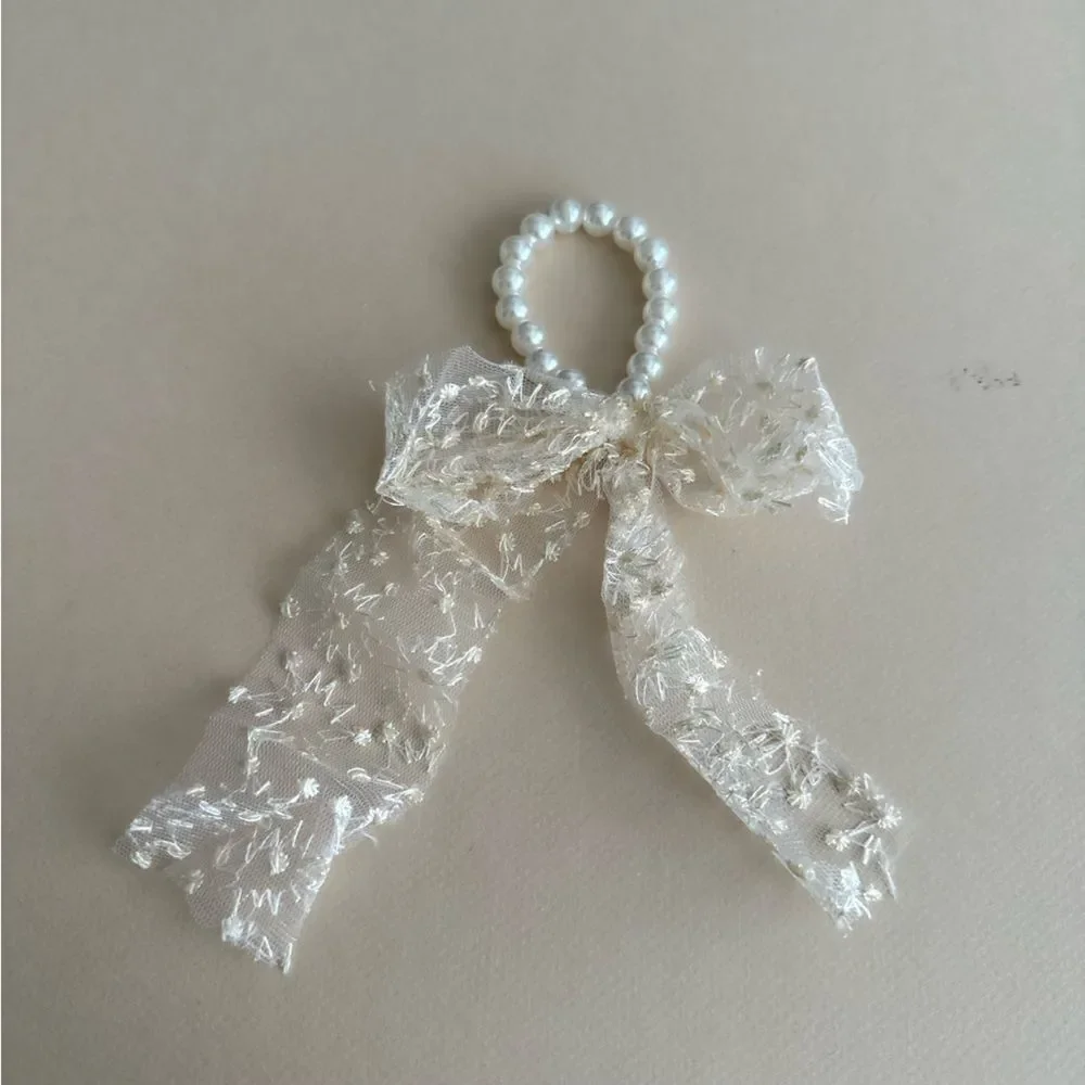 Boho Lace Bow Hair Tie M1696